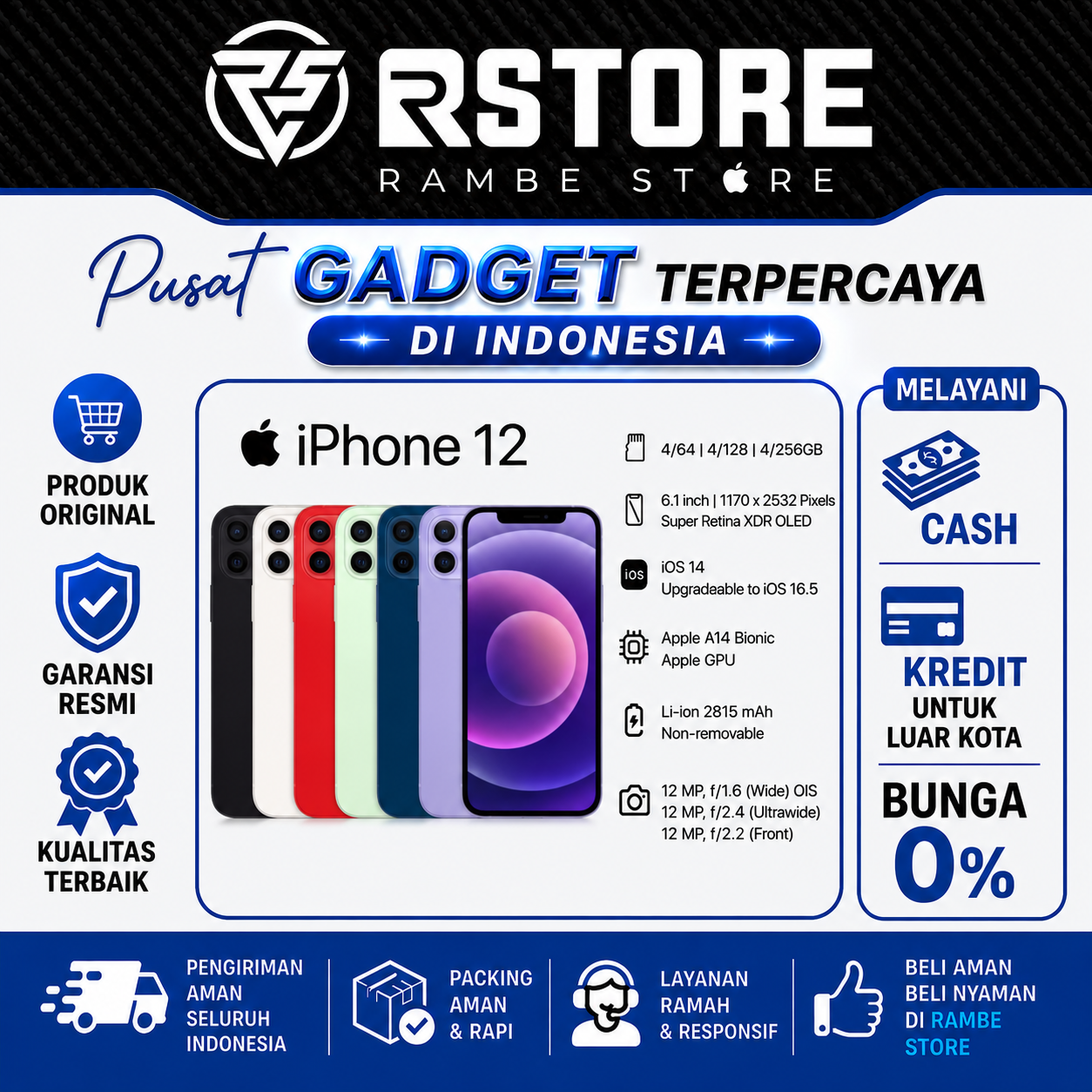 iPhone 12  GARANSI RESMI INDONESIA 